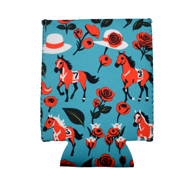 Derby Horses, Roses and Hats Koozie