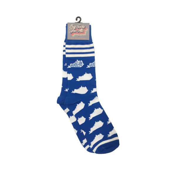 Kentucky Shapes in Blue and White