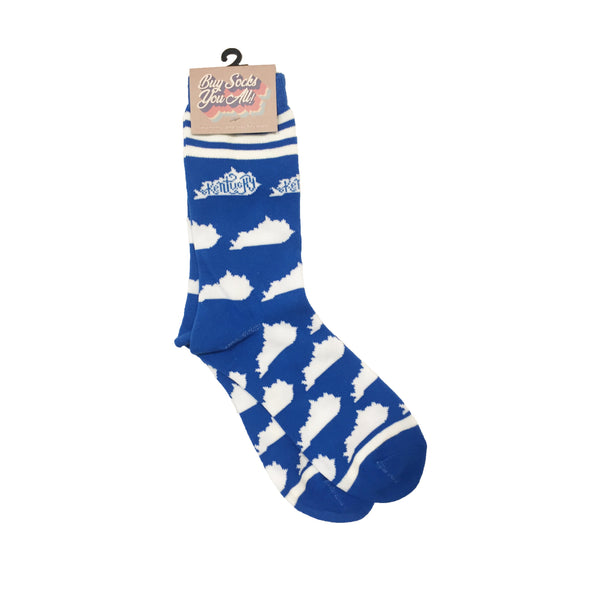 Kentucky Shapes in Blue and White