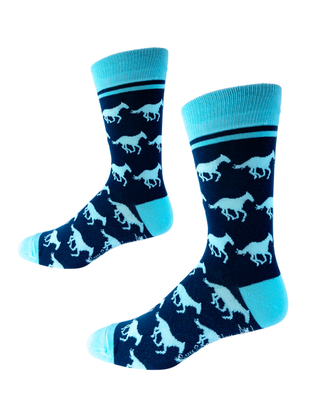 Horses in Light Blue and Navy