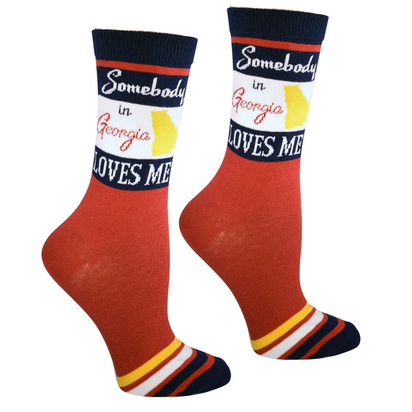 Somebody in Georgia Loves Me Women's Socks