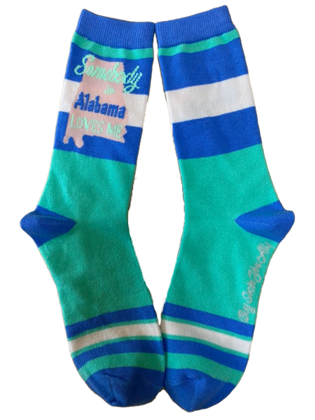 Somebody in Alabama Loves Me Women's Socks