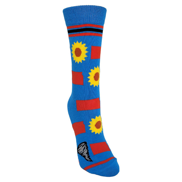 Kansas State Shapes Tornadoes and Sunflowers Womens Socks