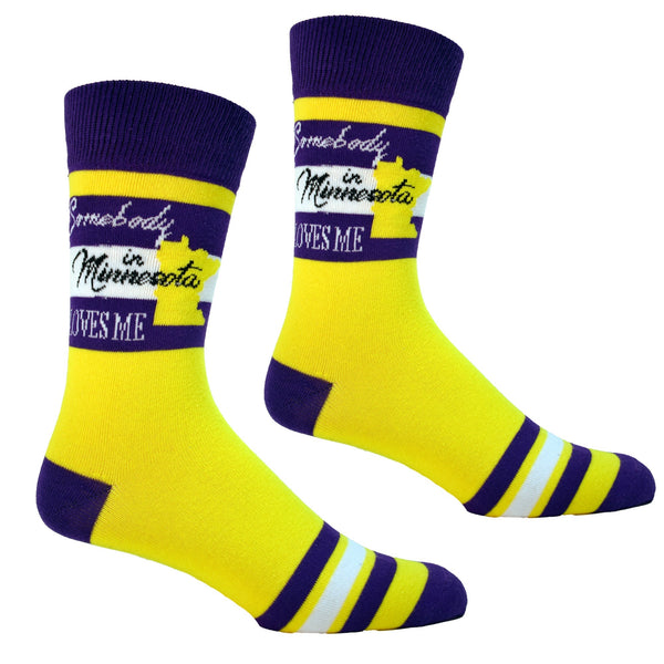 Somebody in Minnesota Loves Me Mens Socks