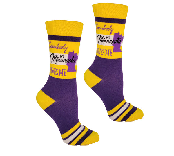 Somebody in Minnesota Loves Me Womens Socks