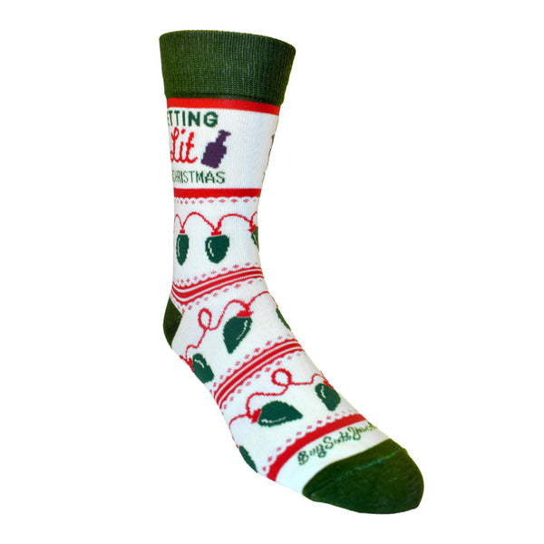 Getting Lit This Christmas Men's Socks