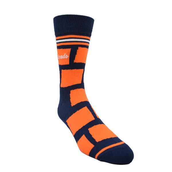 Colorado Shapes in Orange and Blue Men's Socks