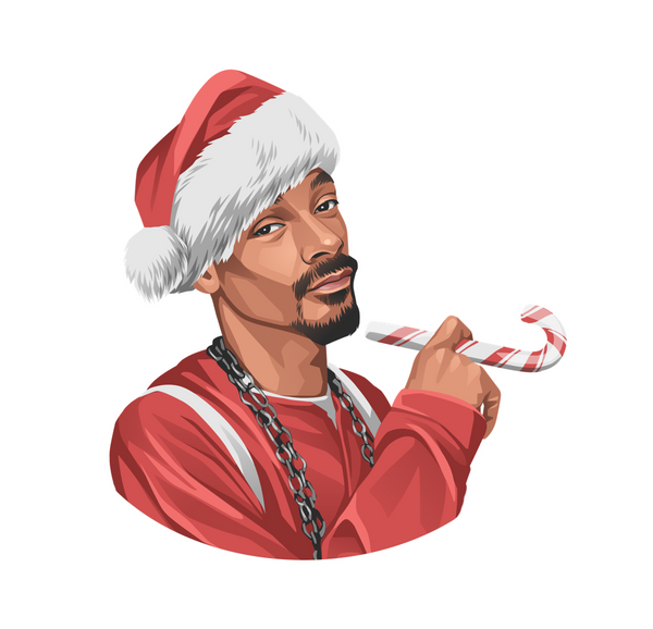 Christmas Hip Hop Star Sticker