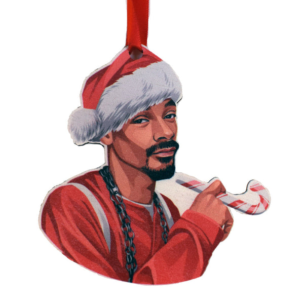 Hip Hop Star Christmas Wooden Ornament
