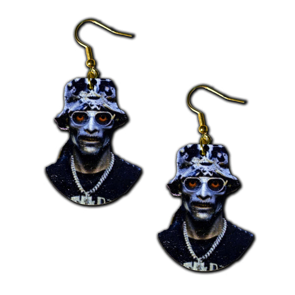 Zombie Hip Hop Star Earrings