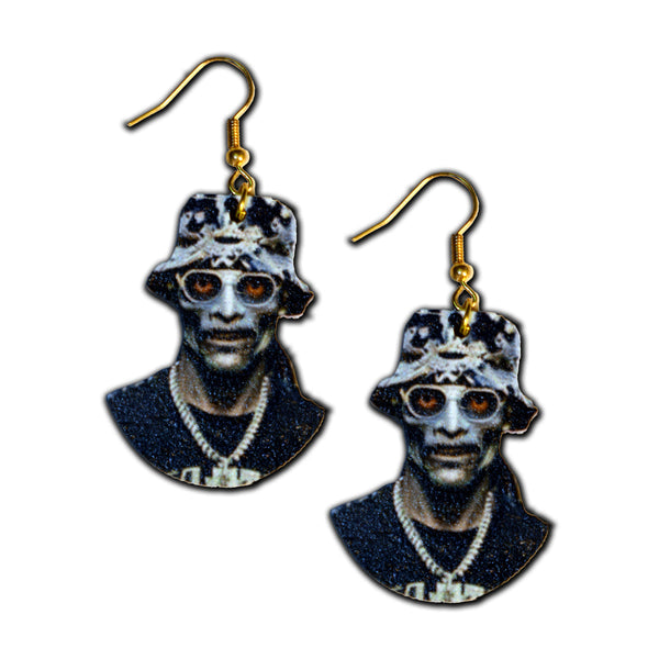 Zombie Hip Hop Star Earrings