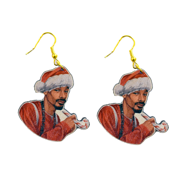 Hip Hop Star Christmas Earrings