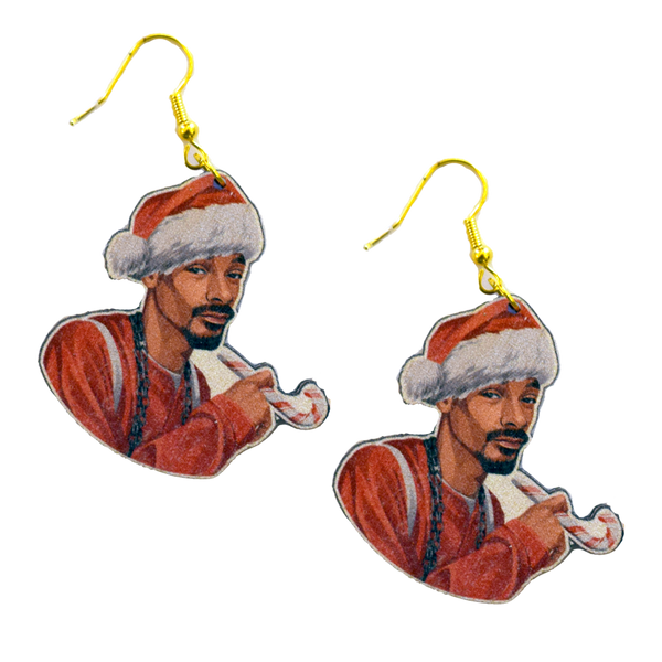 Hip Hop Star Christmas Earrings