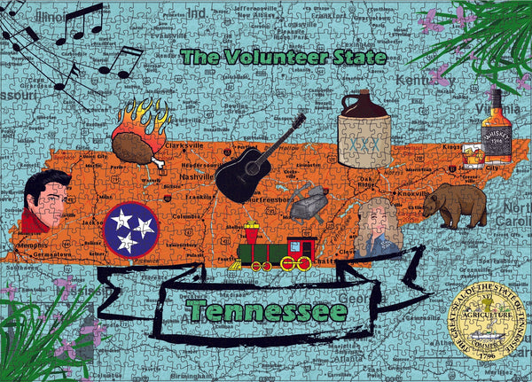 Tennessee the Volunteer State 1000 Piece Jigsaw Puzzle