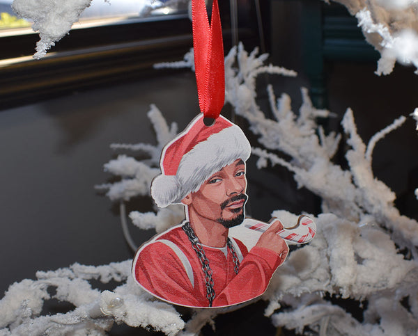 Hip Hop Star Christmas Wooden Ornament