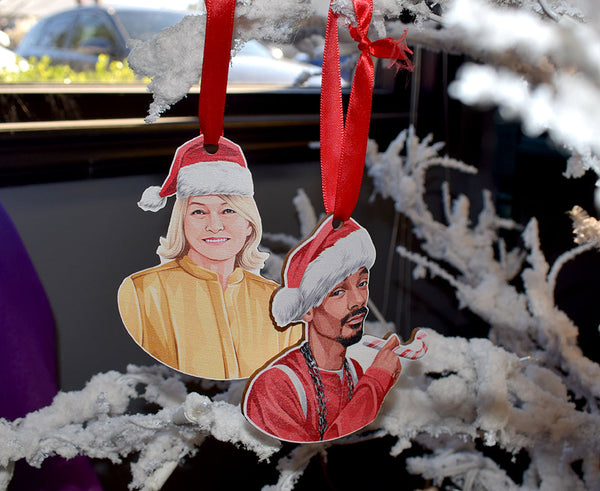 Hip Hop Star Christmas Wooden Ornament